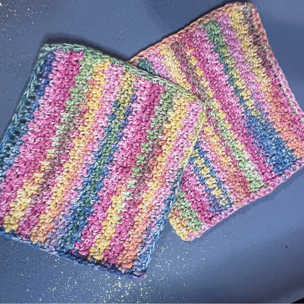 Handmade Crochet wash/dish cloths.